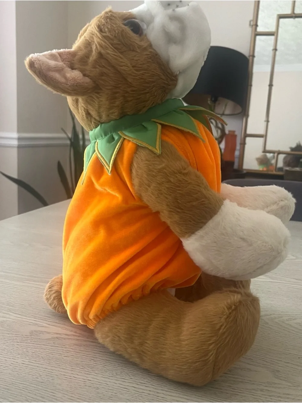 Teddy Mountain 16”‎ Plush Bull Dog w/Pumpkin Costume~DIY Birthday Craft